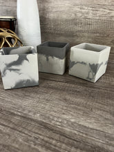 Load image into Gallery viewer, Marbled Concrete Square Planter | Succulant Pot | Small Planter |