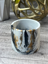 Load image into Gallery viewer, Black & White Marbled Concrete Planter | Succulent Pot | Minimalist  Decor