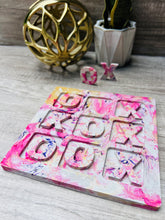 Load image into Gallery viewer, Pink Marbled Concrete Tic Tact Toe