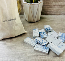 Load image into Gallery viewer, Blue Marbled Concrete Domino Set | Outdoor Game | Minimalist Living