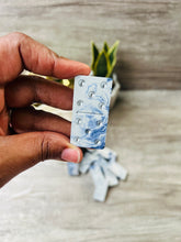 Load image into Gallery viewer, Blue Marbled Concrete Domino Set | Outdoor Game | Minimalist Living