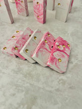 Load image into Gallery viewer, Pink Marbled Concrete Domino Set | Outdoor Game | Minimalist Living