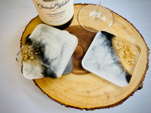 Load image into Gallery viewer, Square Black & White Coaster Set