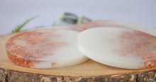 Load image into Gallery viewer, White and Copper Coaster Set