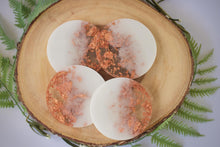 Load image into Gallery viewer, White and Copper Coaster Set