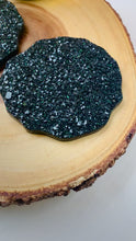Load and play video in Gallery viewer, Black Druzy Coaster Set
