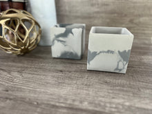 Load image into Gallery viewer, Marbled Concrete Square Planter | Succulant Pot | Small Planter |

