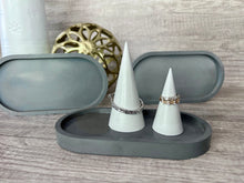 Load image into Gallery viewer, Concrete Oval Trinket Tray | Concrete Vanity Tray |  Soap Dish
