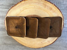 Load image into Gallery viewer, Square Brown Coaster Set
