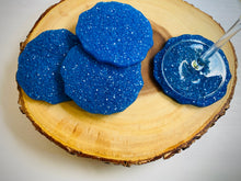 Load image into Gallery viewer, Royal Blue Druzy Coaster Set
